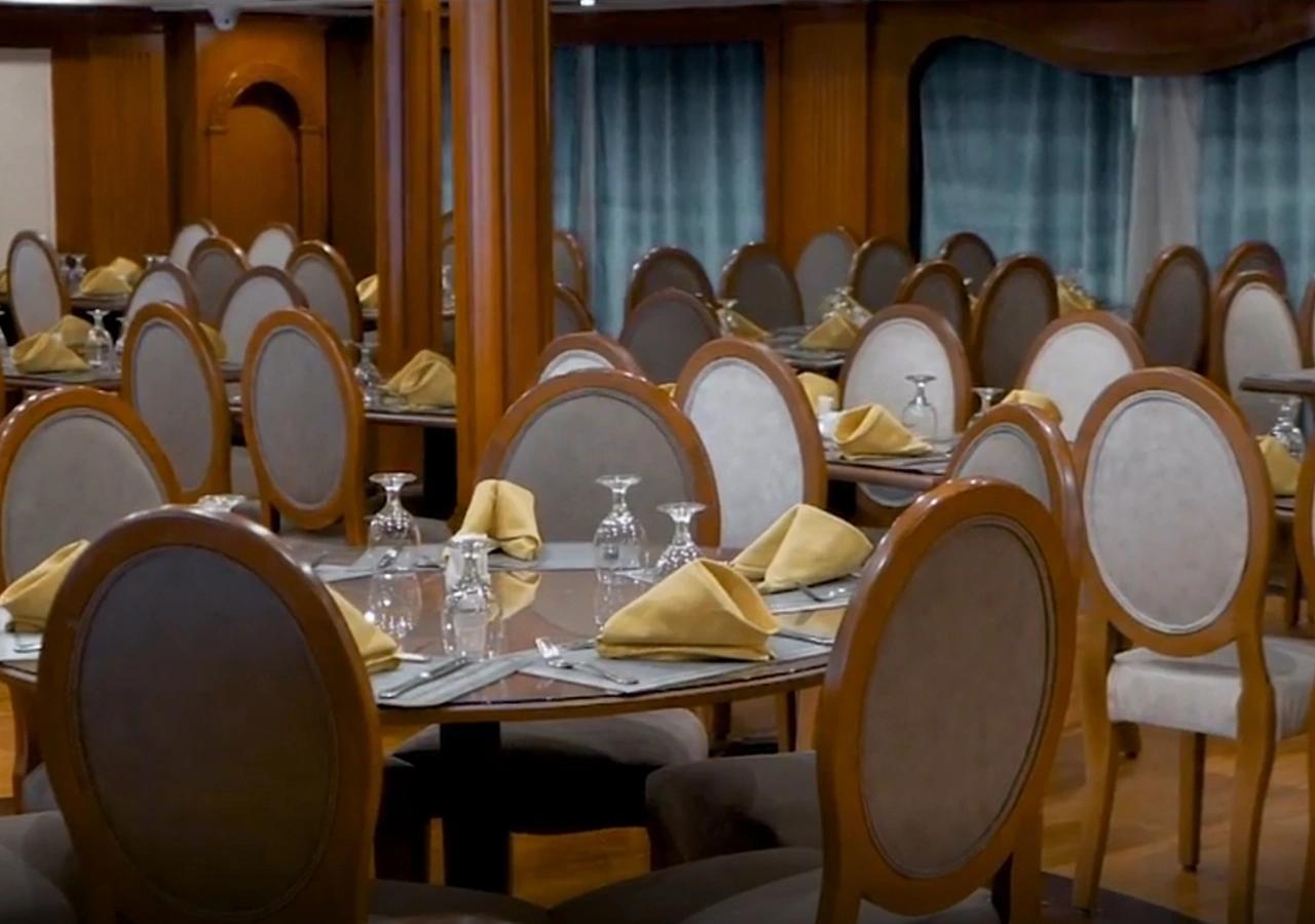 Restaurant aboard the MS Stephanie Nile Cruise Nile cruise